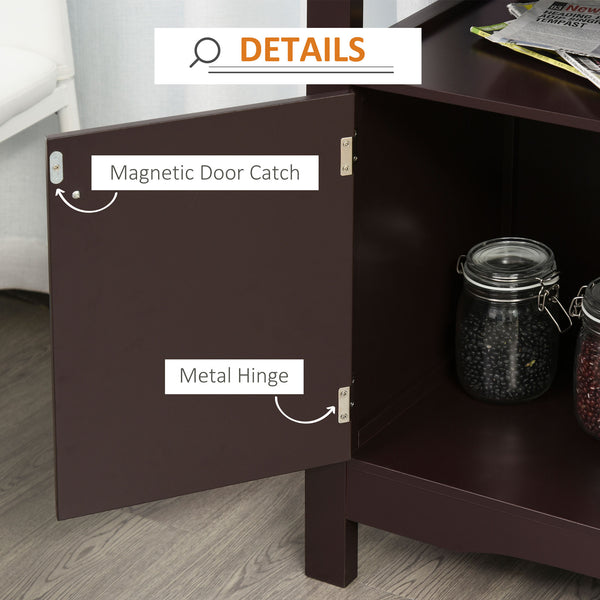 Modern kitchen buffet with drawer and 12-bottle wine rack, espresso color.