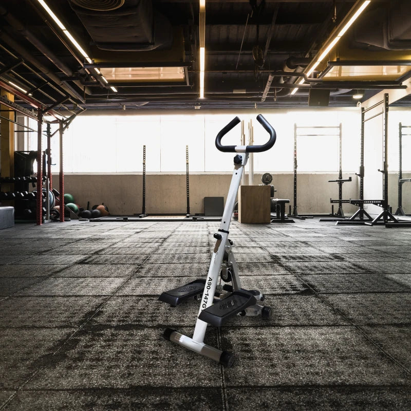 Adjustable height stepper with LCD display, black