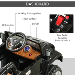 Jeep Power Wheels 12V with Remote Control, Black