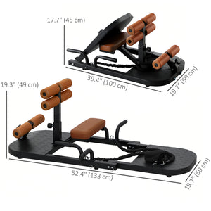 Foldable Squat Machine with Push-Up Stand, Versatile Butt Workout Equipment