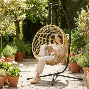 Hanging Egg Chair Stand Only, Heavy Duty Hammock Chair Stand, 330lbs Weight, Black