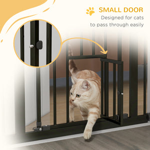 Easy Open Indoor Pet Gate, Black
