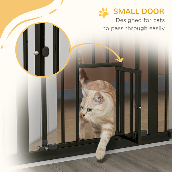 Easy Open Indoor Pet Gate, Black