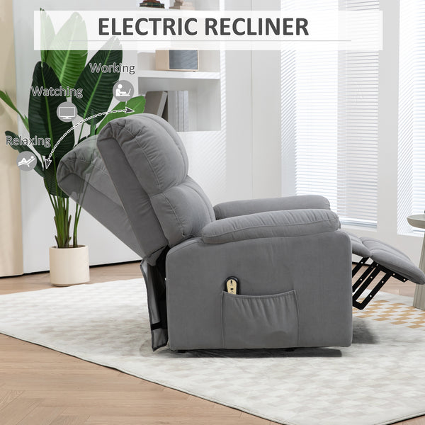 Microfiber Senior Lift Chair with Remote Control, Grey
