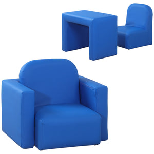 2 in 1 children's sofa, blue