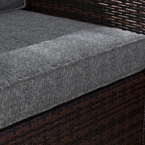 Replacement Patio Chair Cushions with Back, Set of 4, Gray