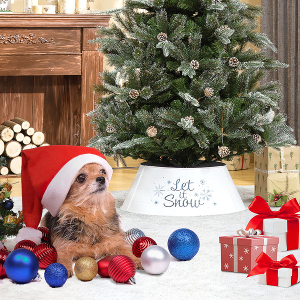 66cm White Metal Christmas Tree Collar