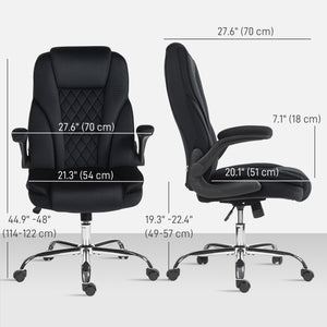 Black diamond pattern fabric office chair.