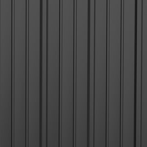 Steel garden shed with single lockable door, black