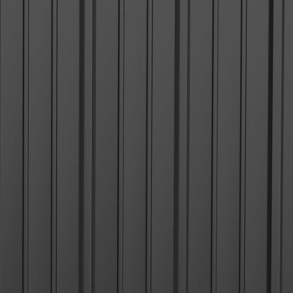 Steel garden shed with single lockable door, black