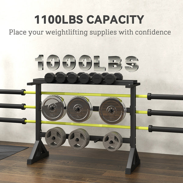 Versatile Gym Organizer with Multi-Function Rack