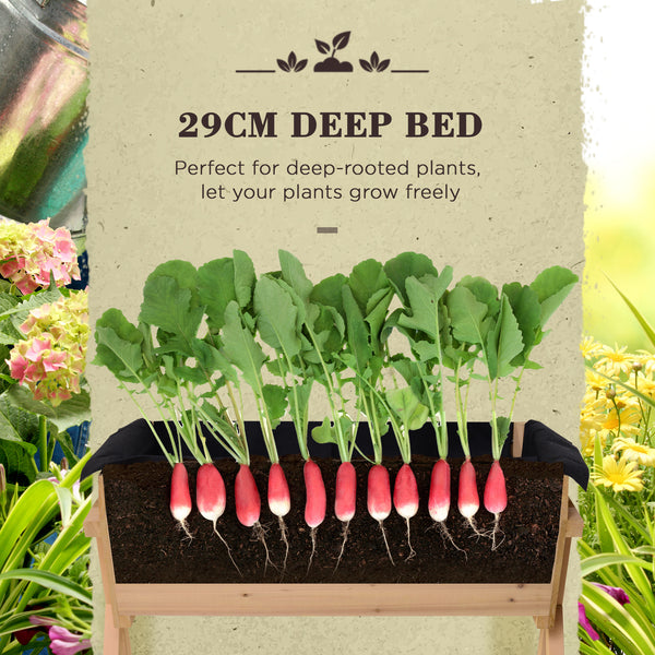 Raised planter with legs