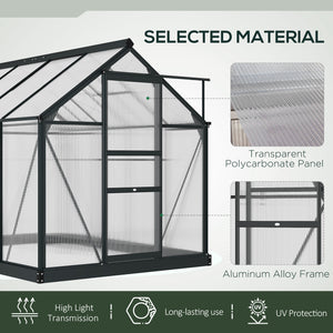 Garden greenhouse with sliding door
