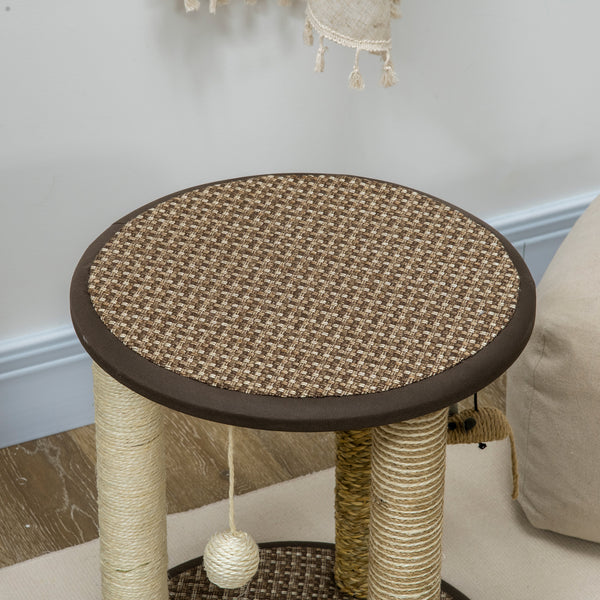 43cm scratching post with hanging toys