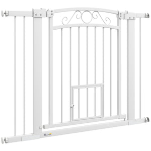 Dog gate with small door