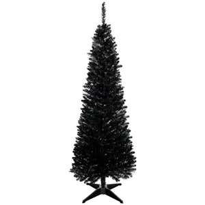 5ft Black Pencil Shaped Artificial Christmas Tree