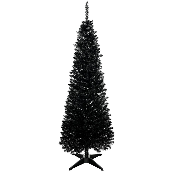 5ft Black Pencil Shaped Artificial Christmas Tree