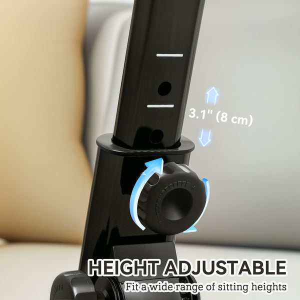 Foldable Leg Exercise Bike with LCD Display for Seniors