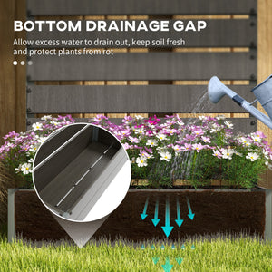 Raised planter with trellis for climbing plants, dark grey