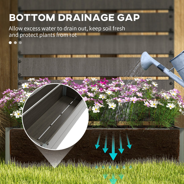 Raised planter with trellis for climbing plants, dark grey