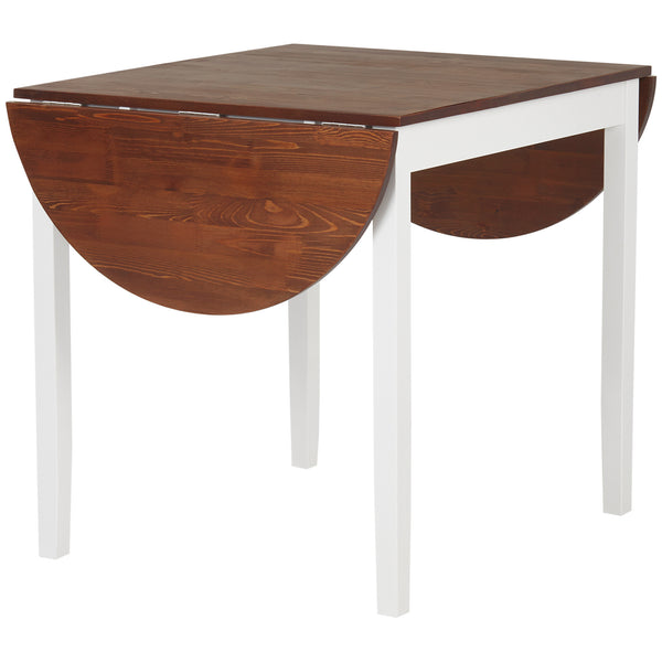Drop-leaf kitchen table for small spaces, brown