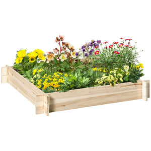 Wooden screwless raised planter
