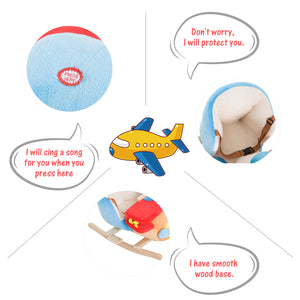 Plush Rocking Plane with Nursery Rhyme