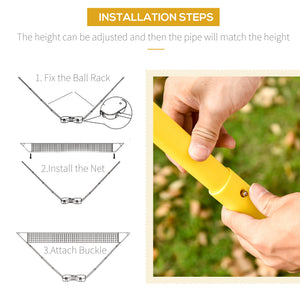 Portable badminton set with net 