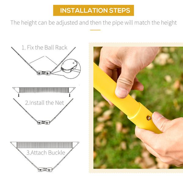 Portable badminton set with net 