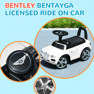 Bentley Bentayga Toddler Car with Horn and Music, White