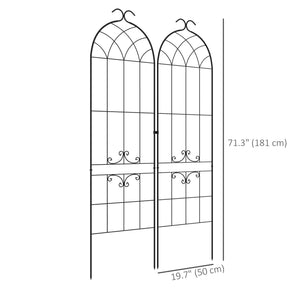 Set of 2 garden trellises for climbing plants