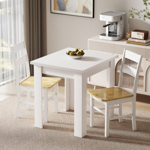 Extendable dining table for 4 to 6 people, white