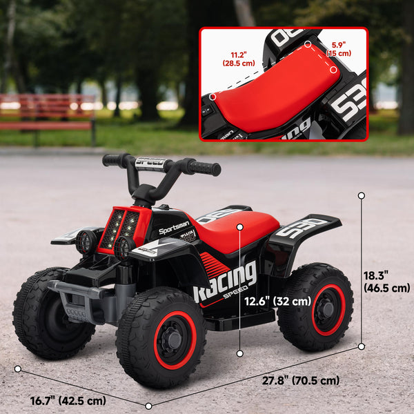 6V electric quad for children, black