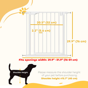 30" to 32" automatic safety gate, white