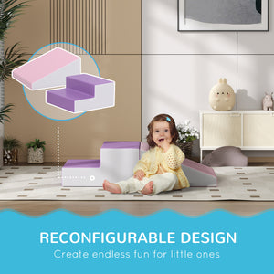 2-Piece Soft Play Set for Climbing and Crawling, Purple