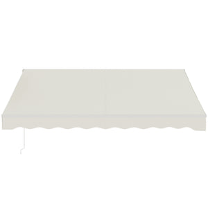 12'x10' Electric Retractable Awning, UV Protection Sun Shade Shelter w/ Remote Controller for Deck Balcony Yard, Cream