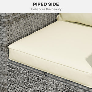 Set of 4 Patio Chair Cushions, Indoor and Outdoor, Cream White