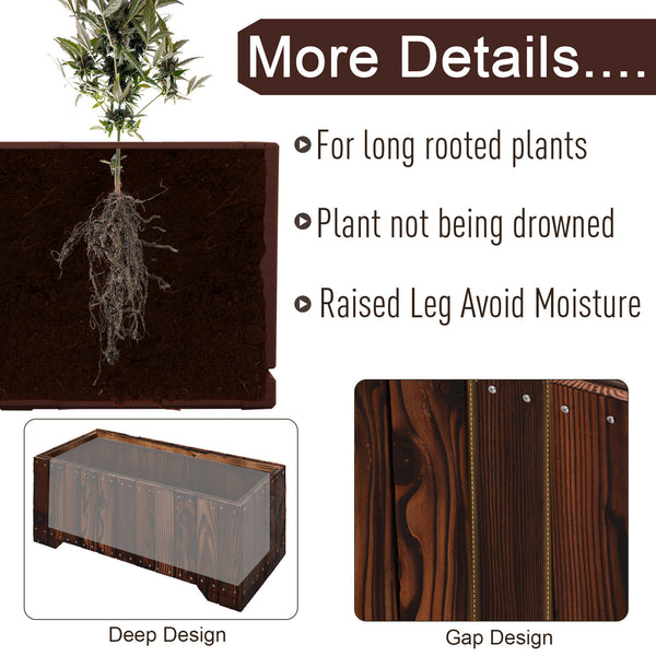 Raised planter for outdoor plants