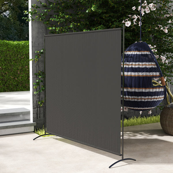 Single-panel room divider, UV30+ protection, dark grey