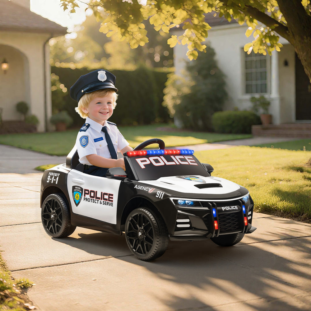 12V Electric Police Car with Remote Control and Sirens