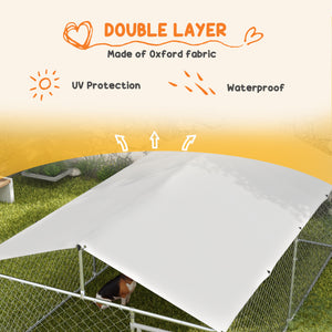 Outdoor enclosure with waterproof and UV-resistant cover
