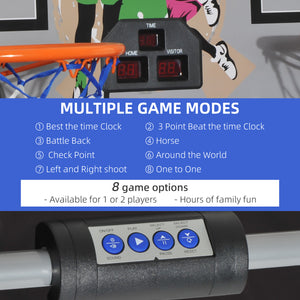 Double Shots Two-Player Foldable Arcade Basketball System