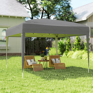 10 x 10 folding tent with carry bag, grey