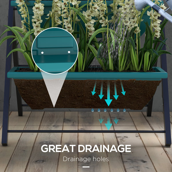 Three-tier raised vertical planter with three containers