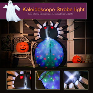Halloween Giant Scary Inflatable Spider 1.5m Airblown with LED Lights