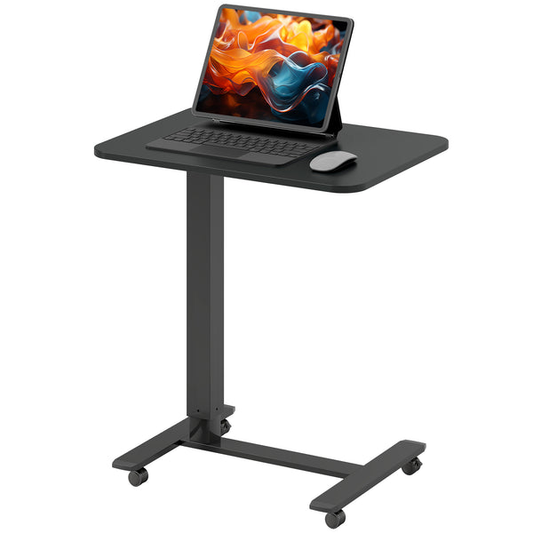43" Height Adjustable Standing Desk on Casters, Black