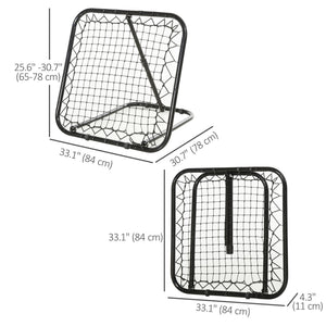 Adjustable angle rebound net