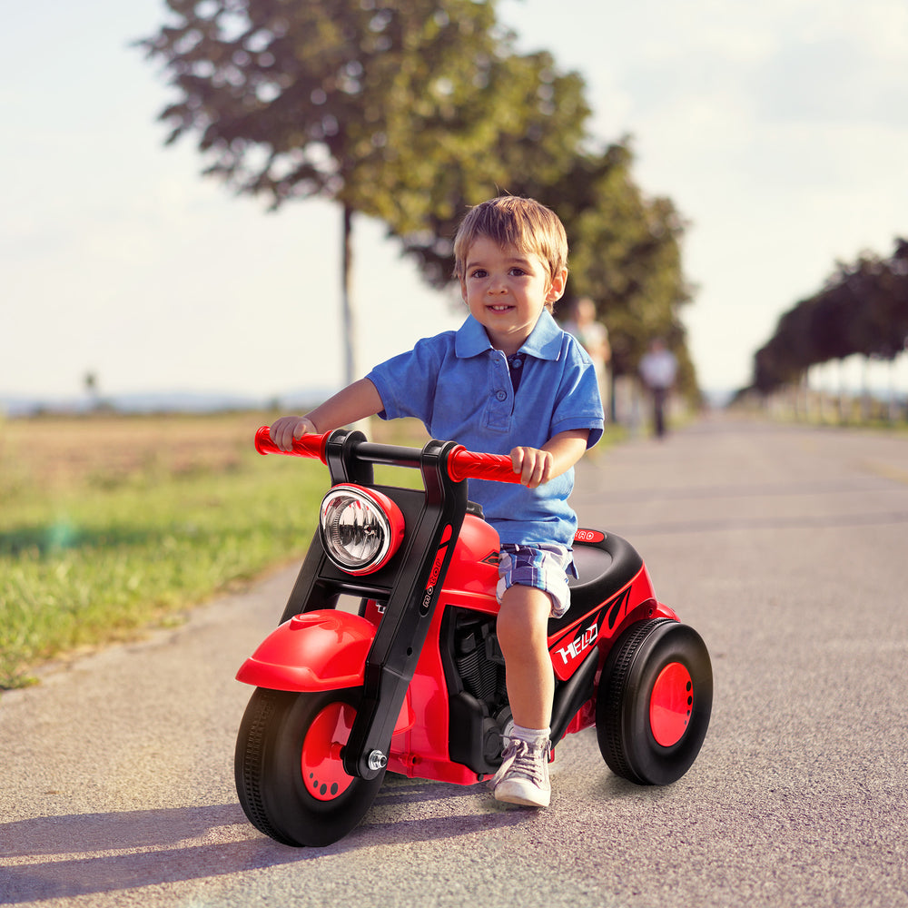 Toddler Motorcycle with Music and Bubbles, Red