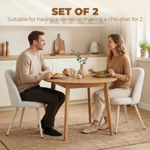 White velvet dining chairs – Set of 2