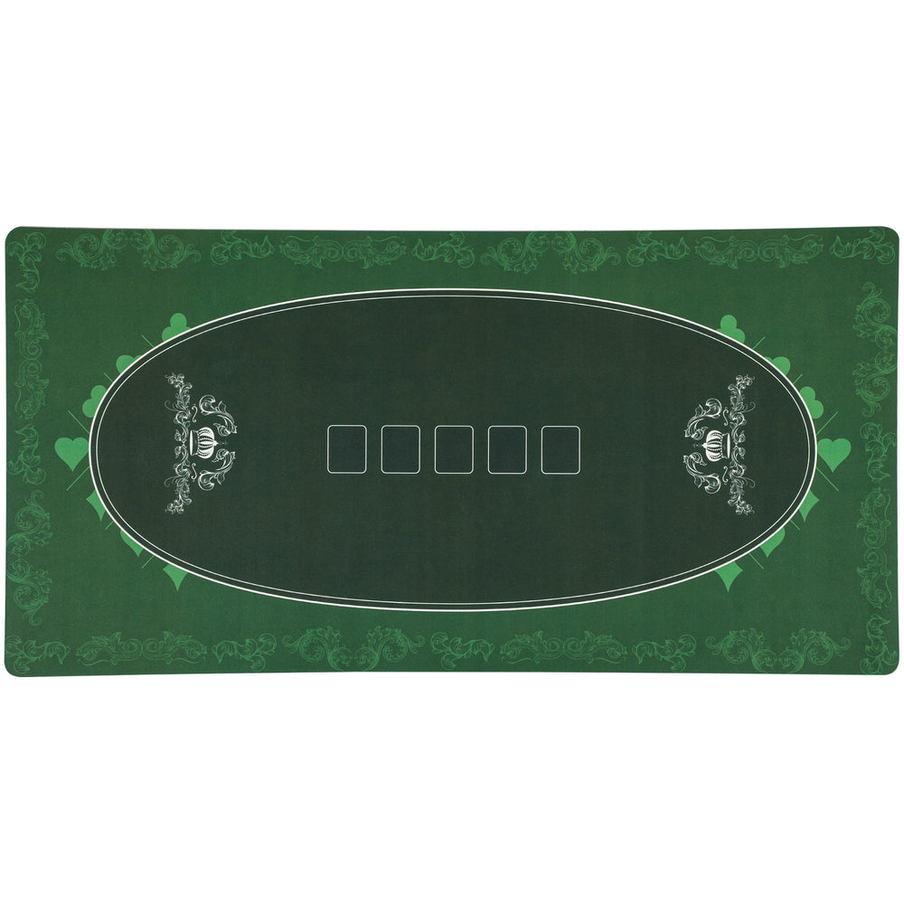 6-player poker mat, green
